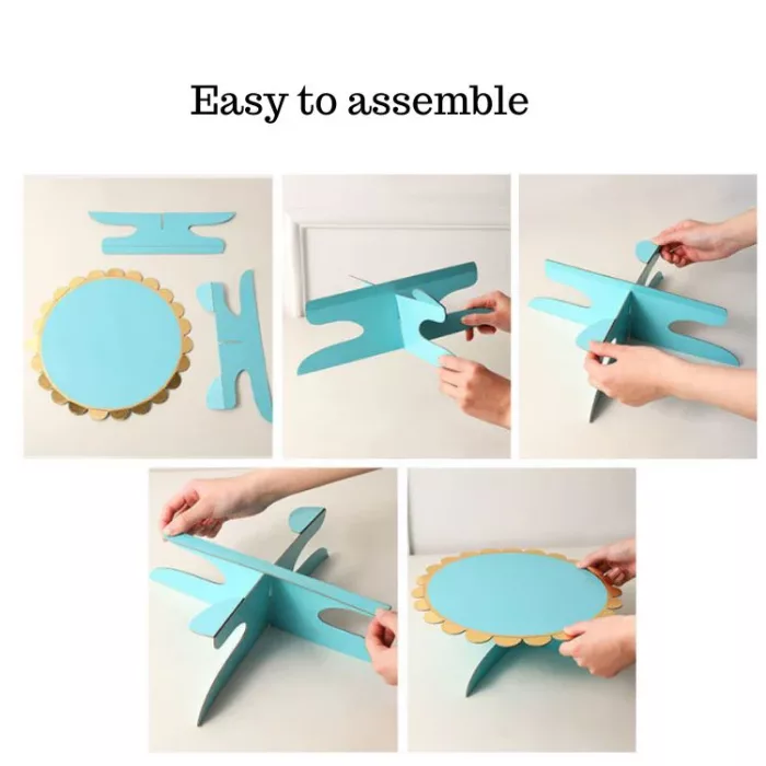 Paper Cake Stand - Blue - Image 2